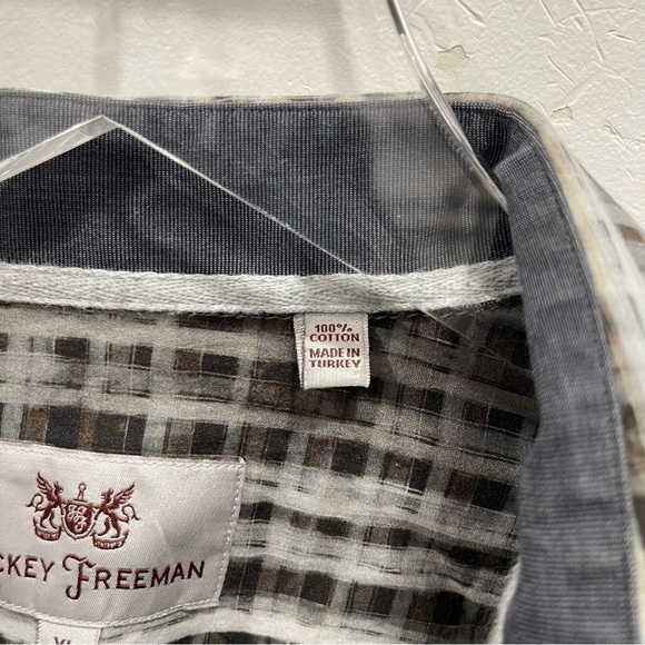 Hickey Freeman Printed Long Sleeve Button Down Shirt Cotton Size XL - Picture 5 of 6